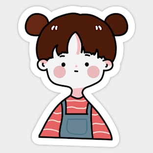 Space Buns Girl - Ashley Sticker